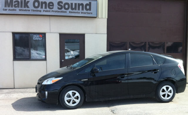 Toyota Prius 2013 with professional window tint in North Bay